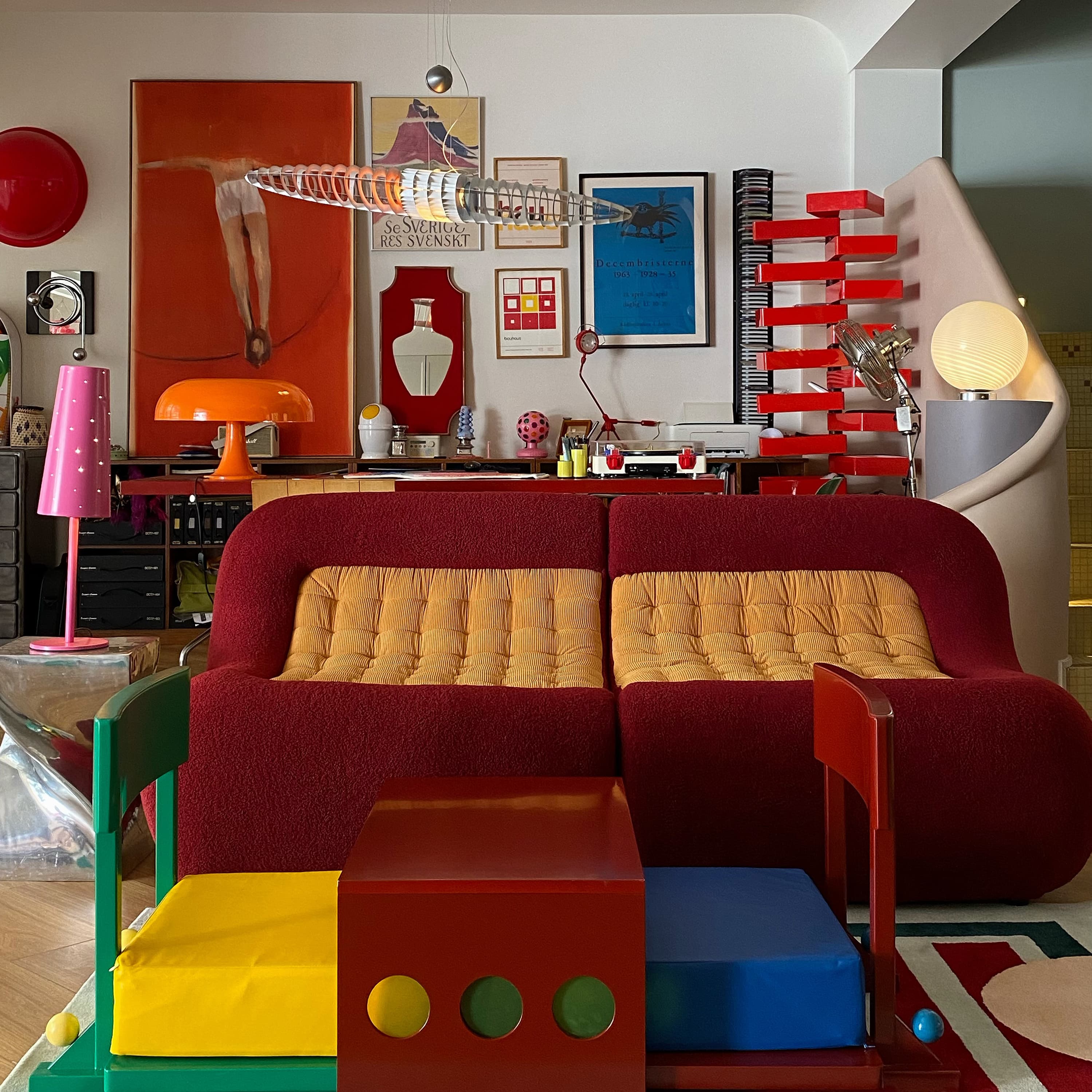 Vintage-Inspired Modular Bouclé Sofa