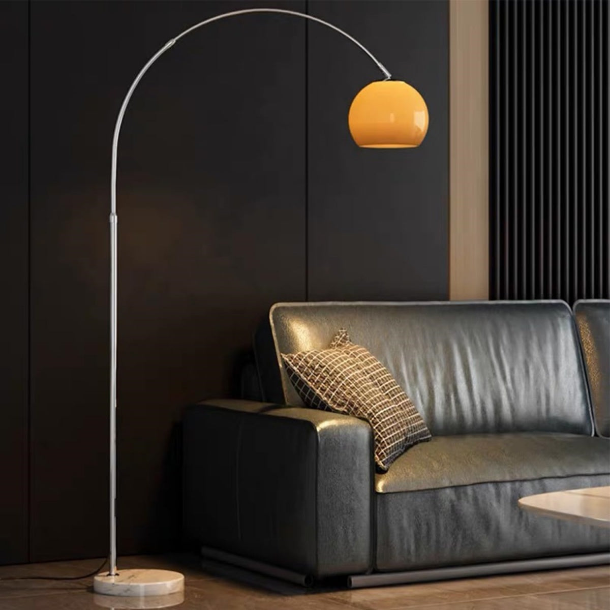 Solana Arc Floor Lamp in Sunset Glow
