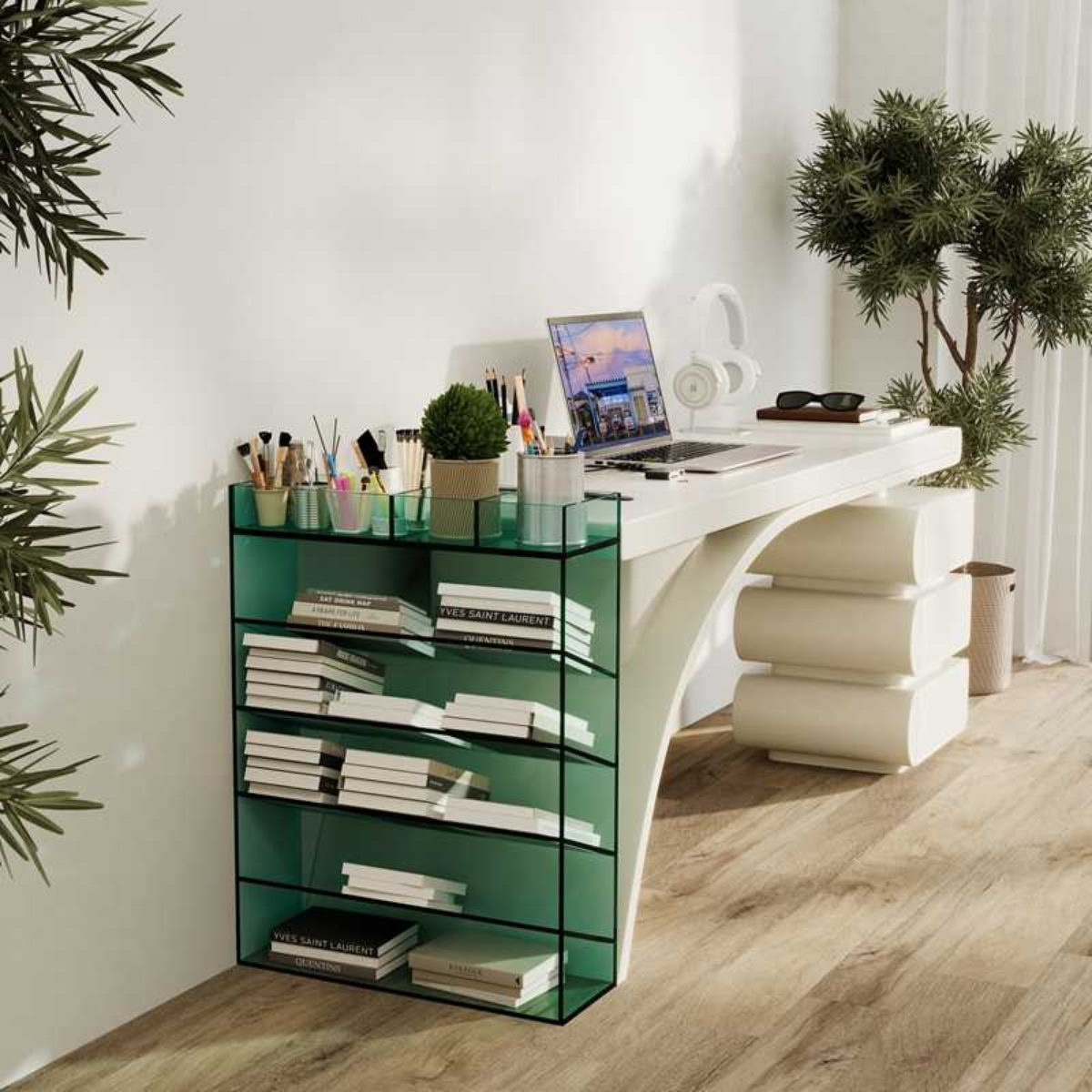 Sleek Acrylic Storage Shelf