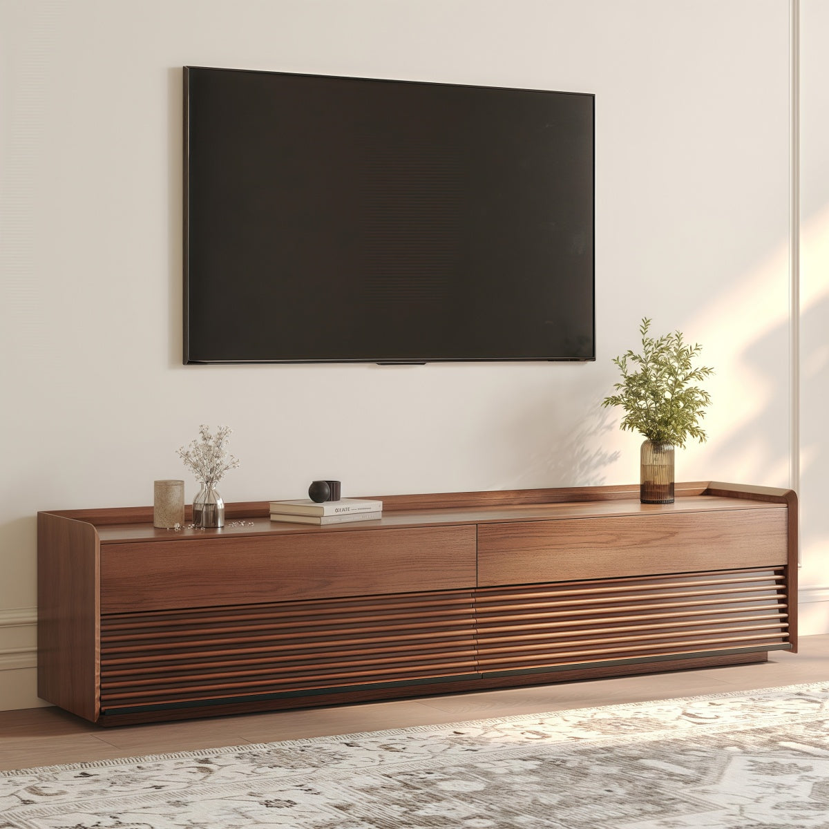 LuxeGlow Mid-Century TV Stand