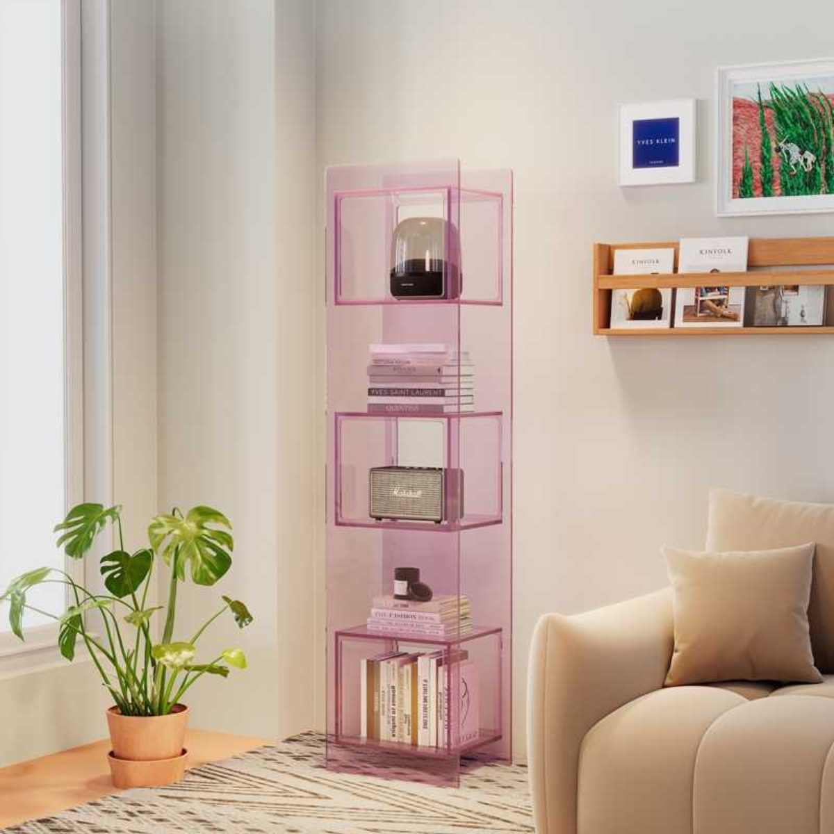 Stylish Acrylic Bookshelf & Display Rack