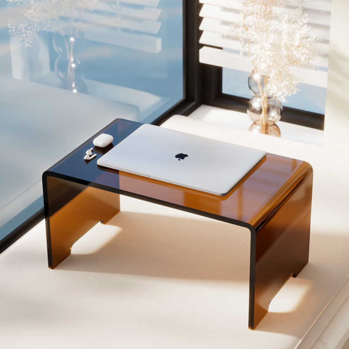 Gradient Glow Acrylic Side Table