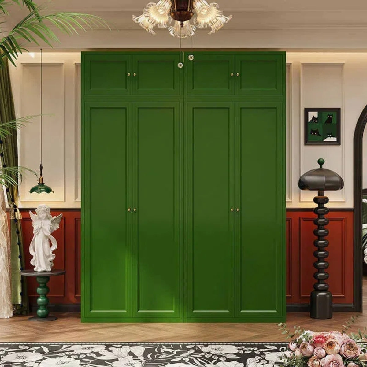 French Vintage Steel Wardrobe