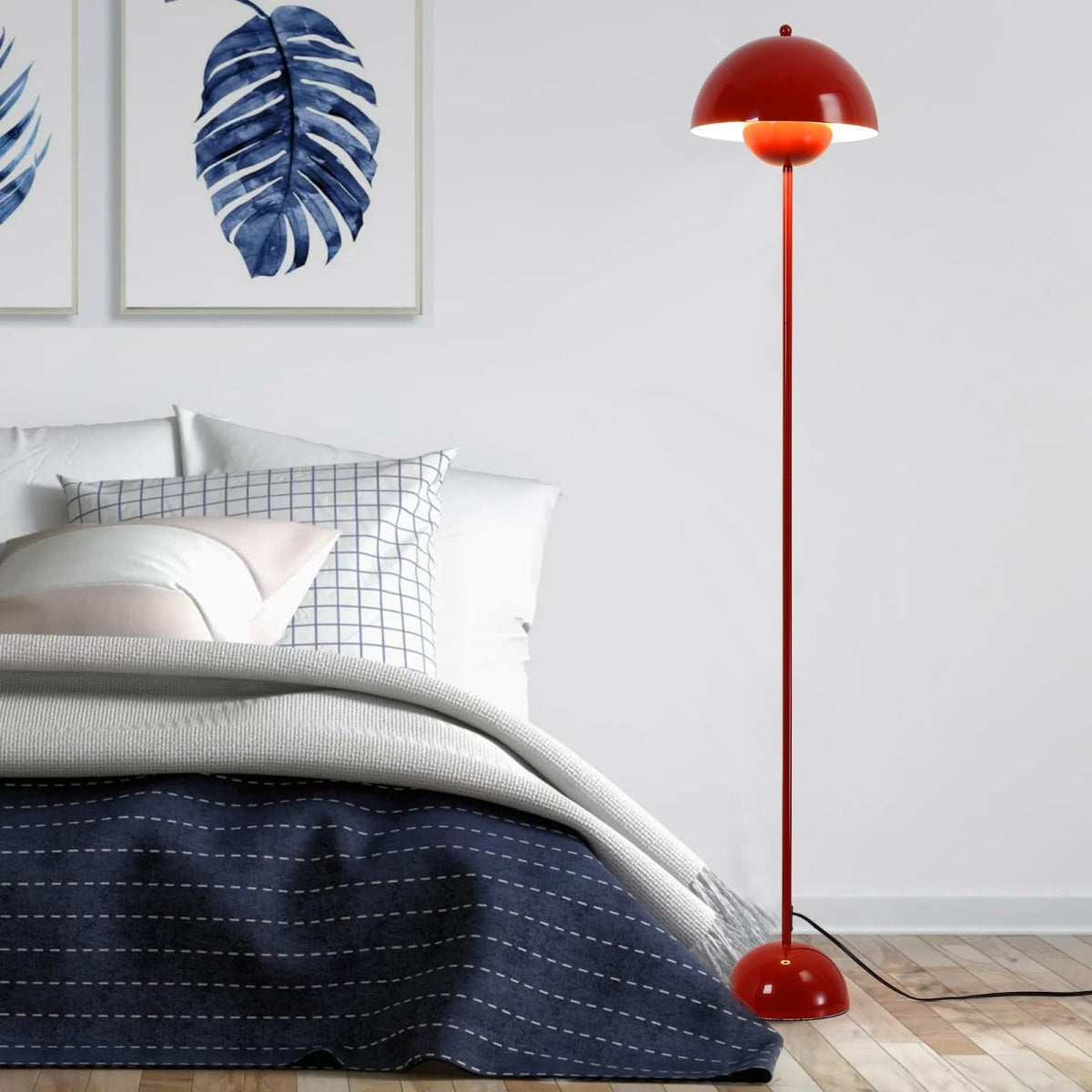 Reed Iron Frame Floor Lamp