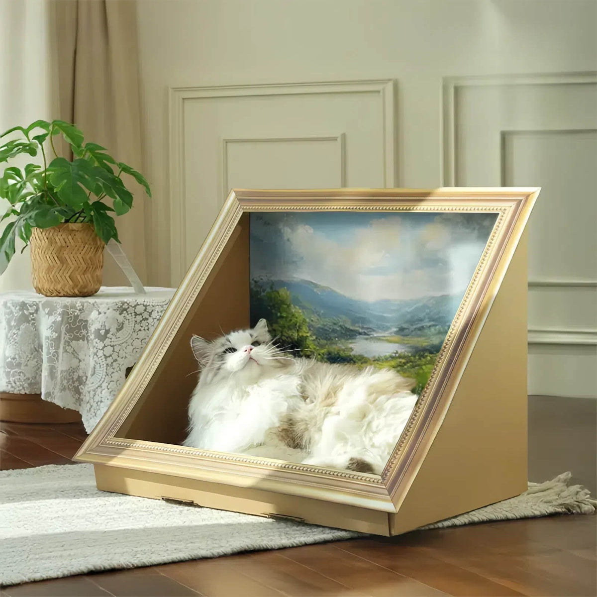 Oil Painting Cat Scratcher