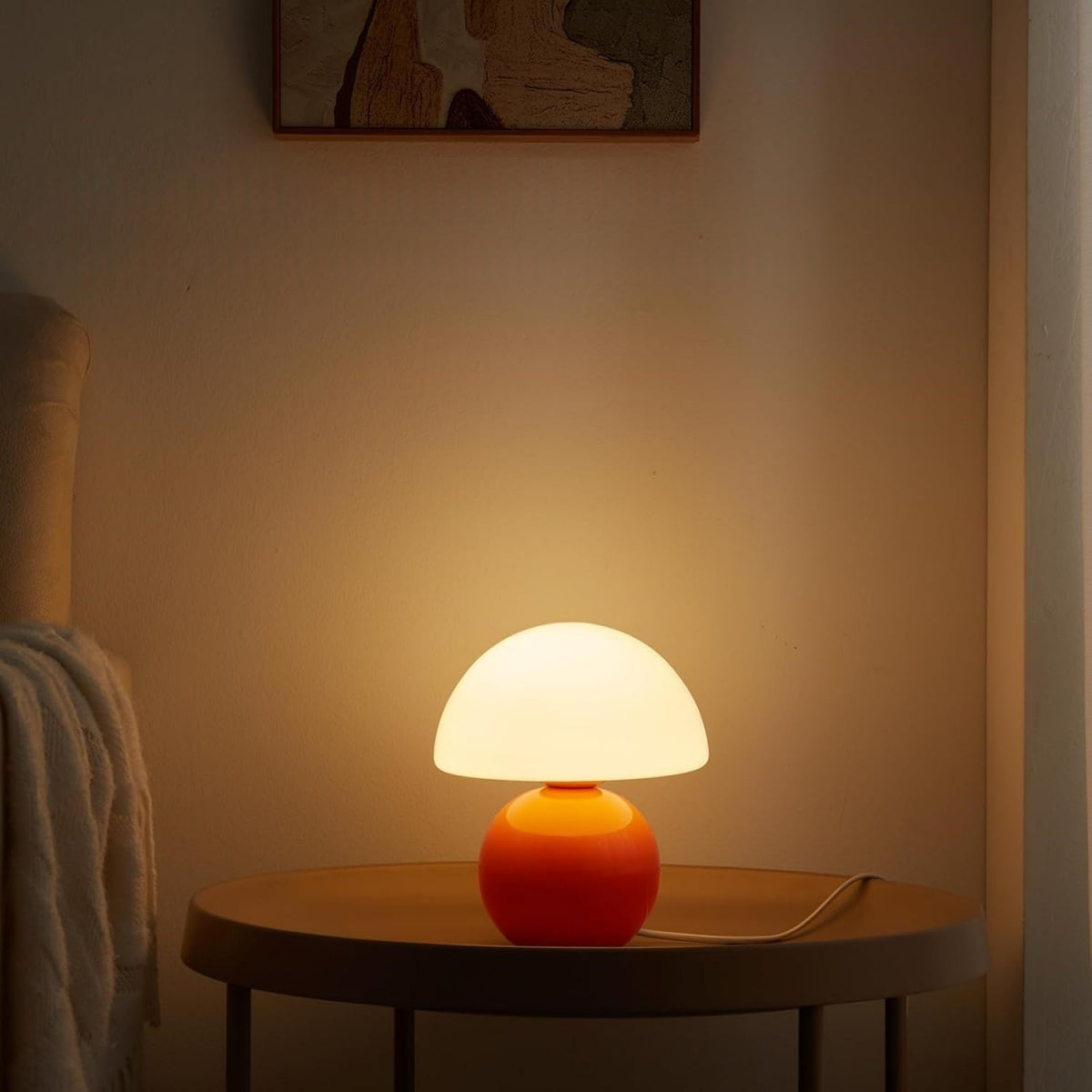 Opal Glow Mushroom Lamp