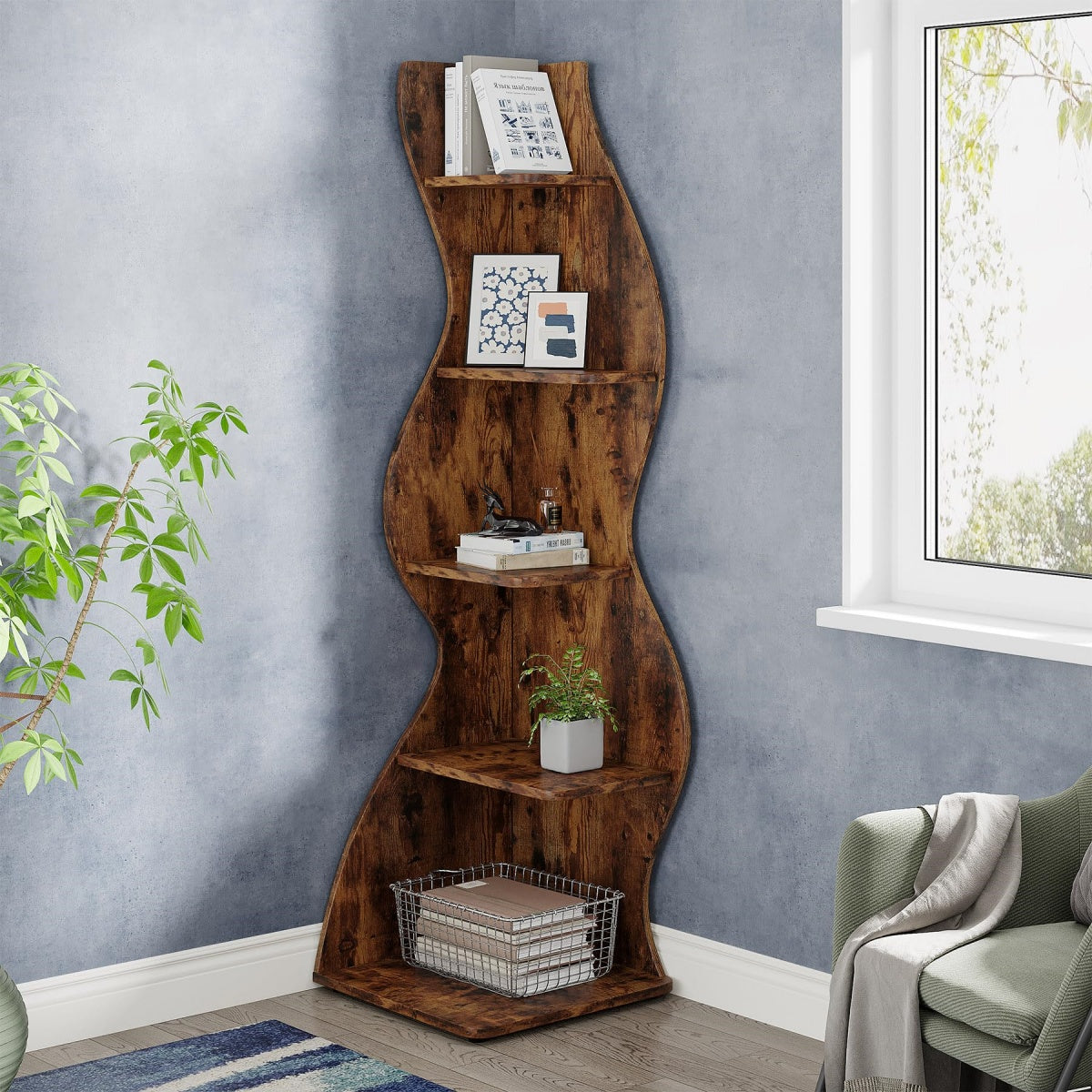 The Winding Grove Corner Shelf