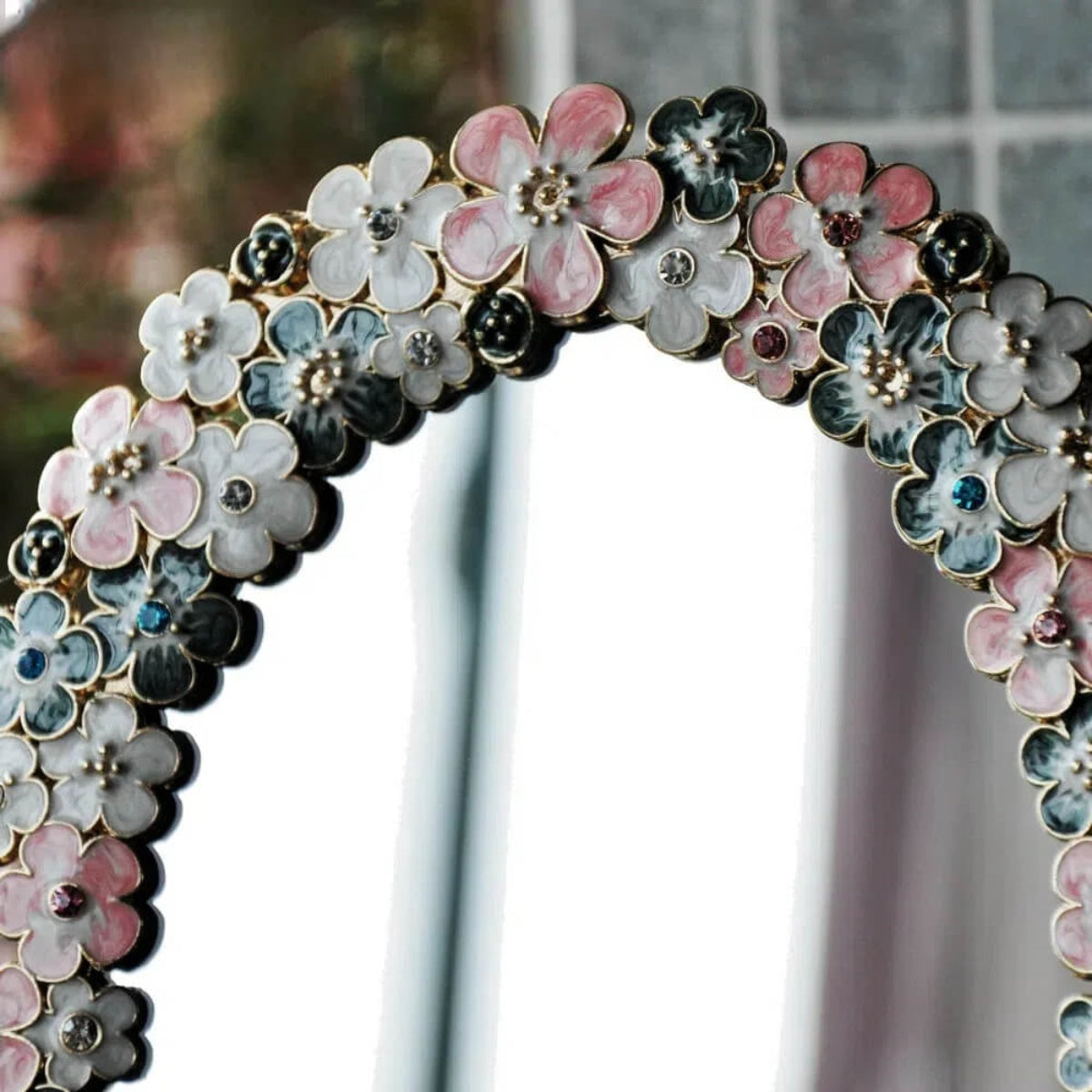 Royal Bloom Vintage Vanity Mirror