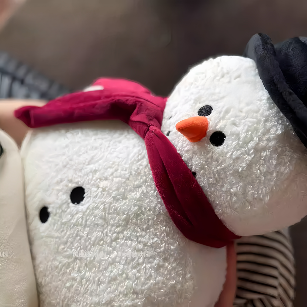 Christmas Gingerbread Snowman Plush Pillow