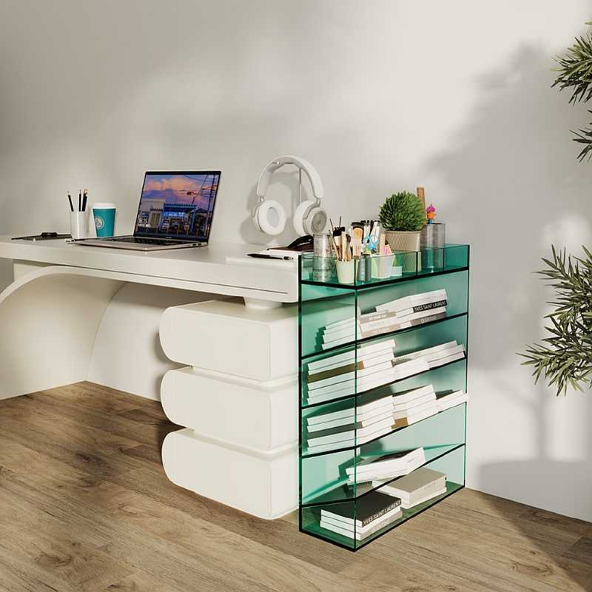 Sleek Acrylic Storage Shelf