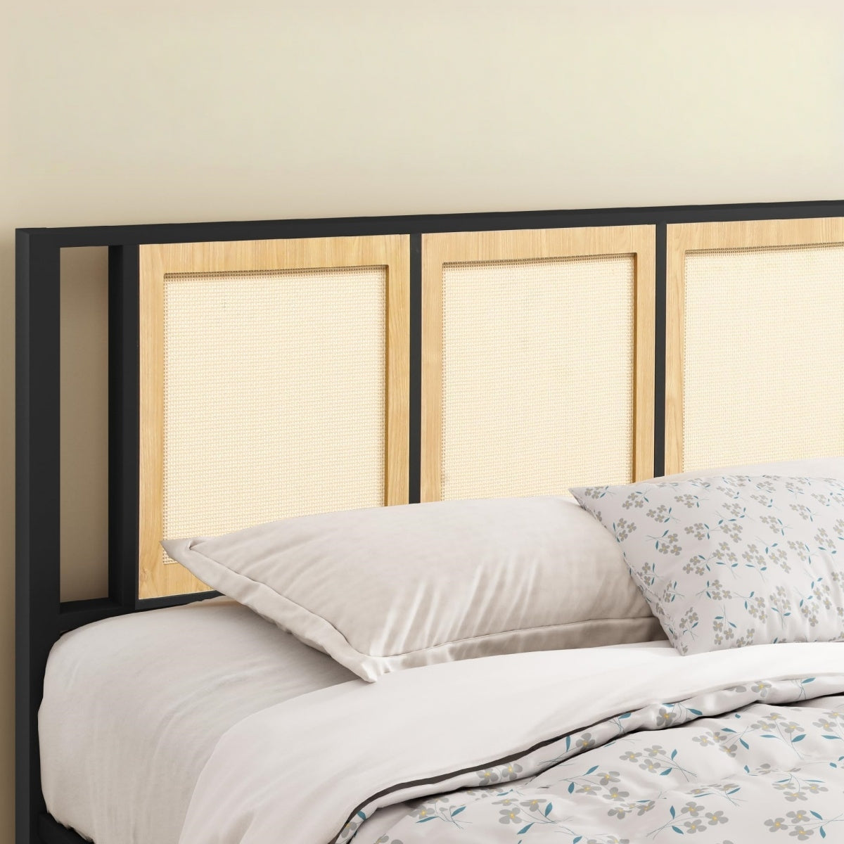 Arden Boho Rattan Platform Bed