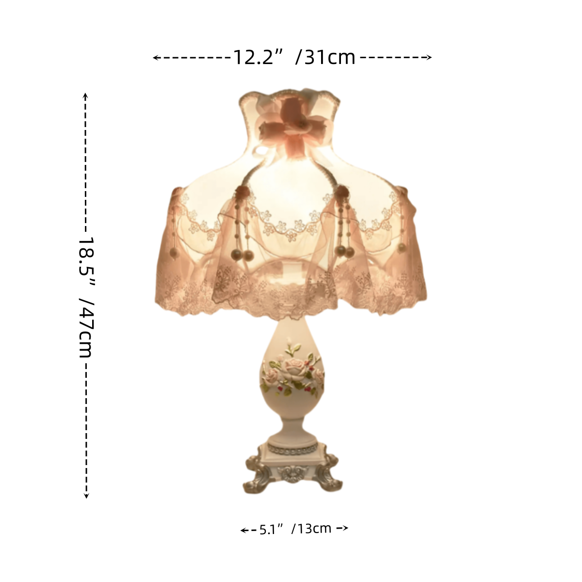 Off White Princess Table Lamp