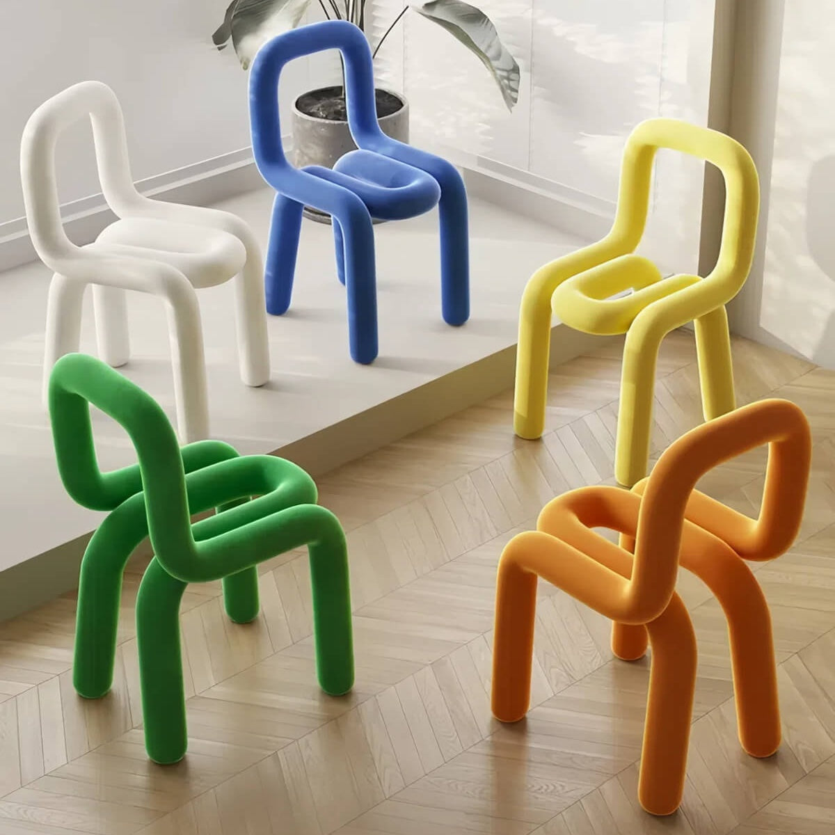 Curvy Tube Chair (Multiple Colors)