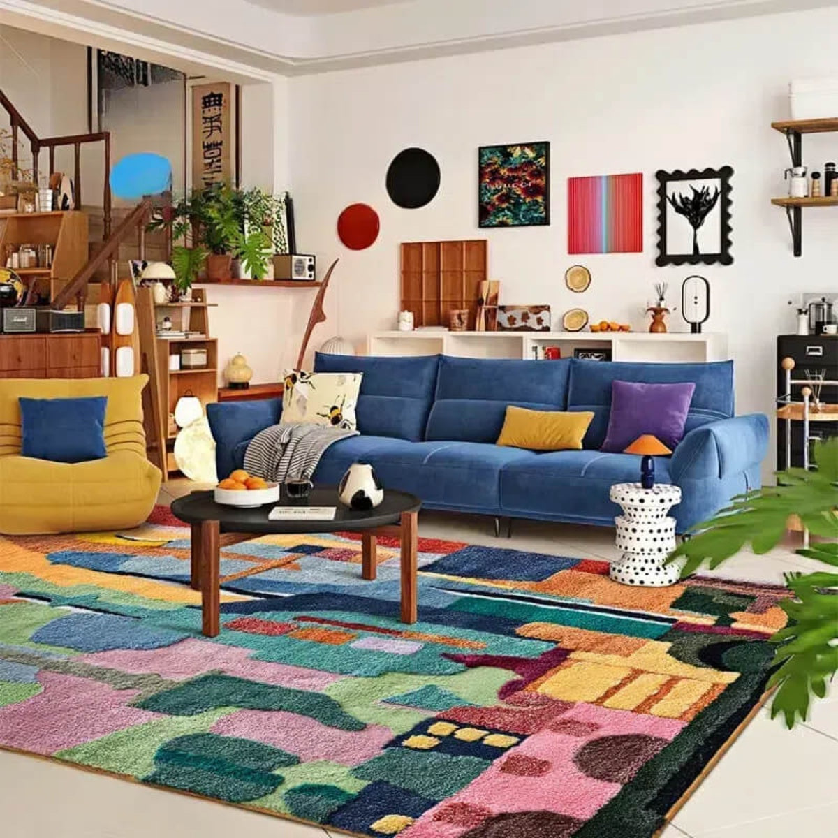 Creative Colorful Skyscraper Rug