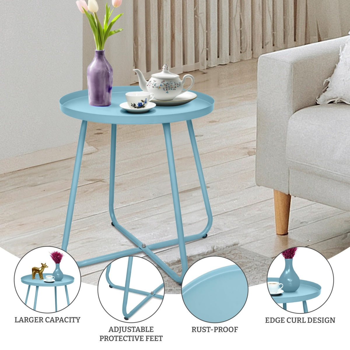 Soleil Simple Round Side Tables