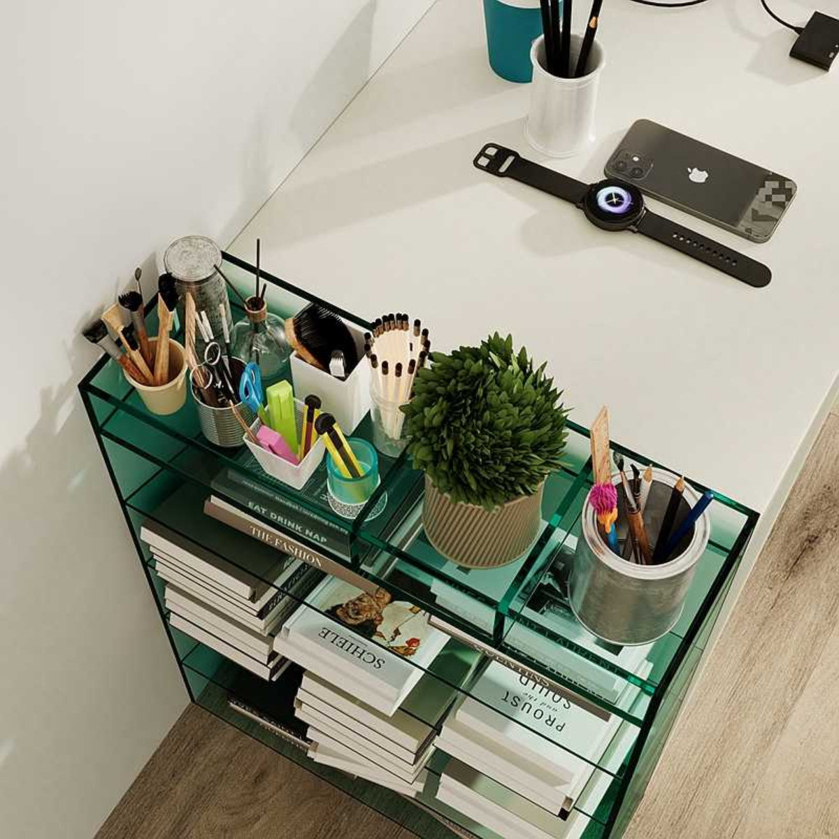 Sleek Acrylic Storage Shelf