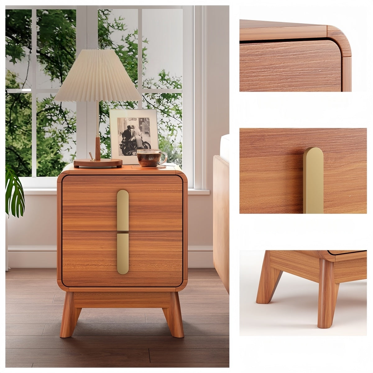 Mid-Century Nightstand with Drawers