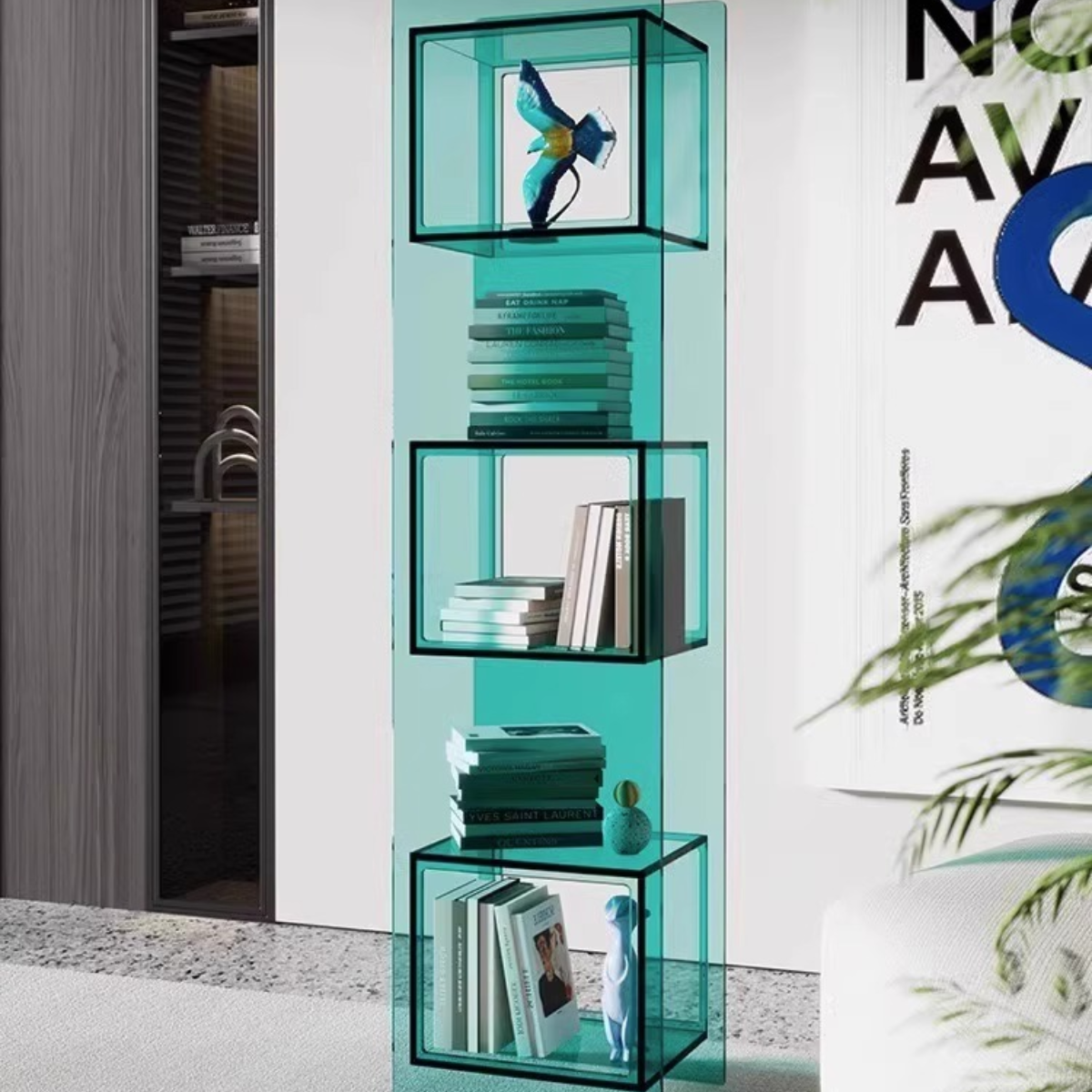 Stylish Acrylic Bookshelf & Display Rack