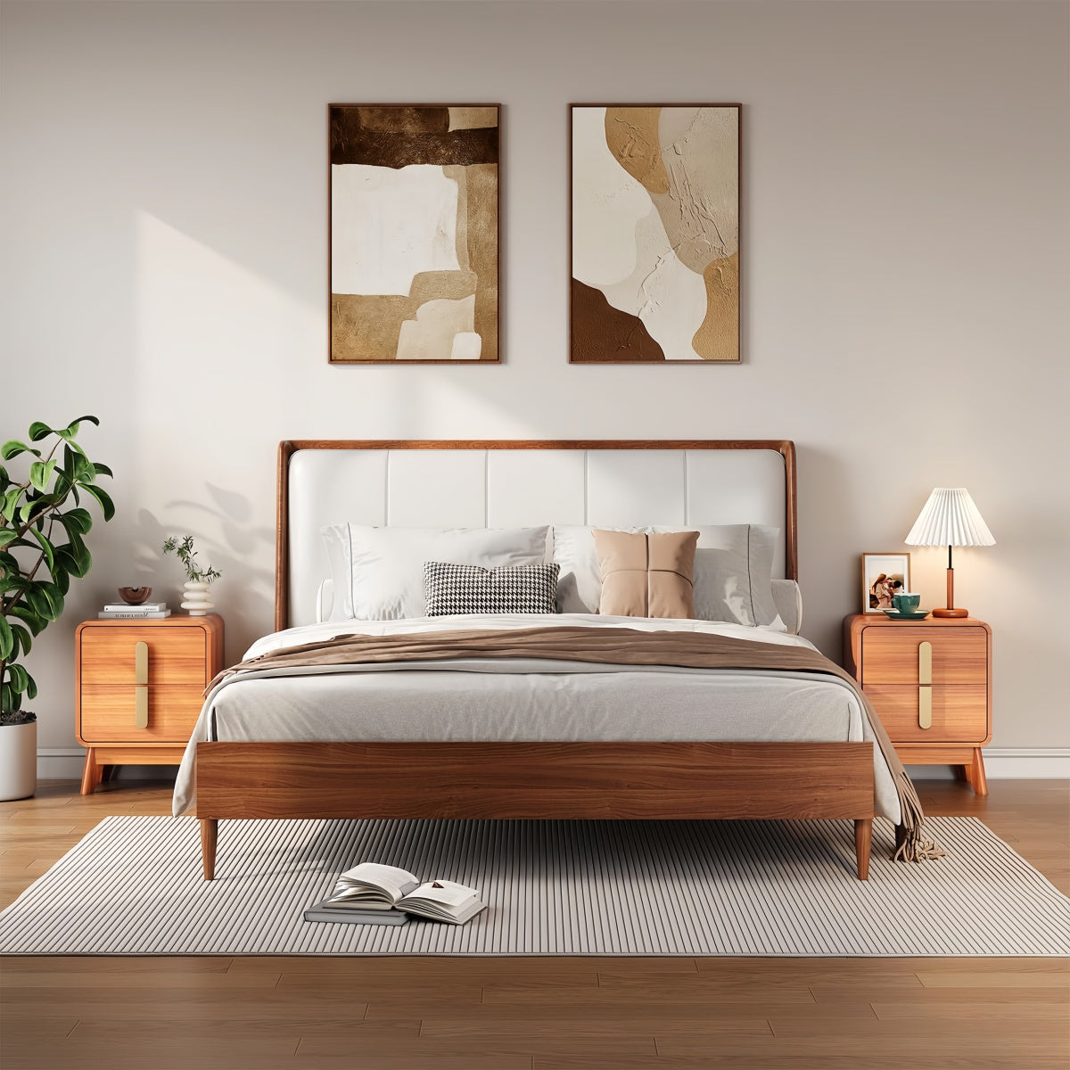 Mid-Century Nightstand with Drawers