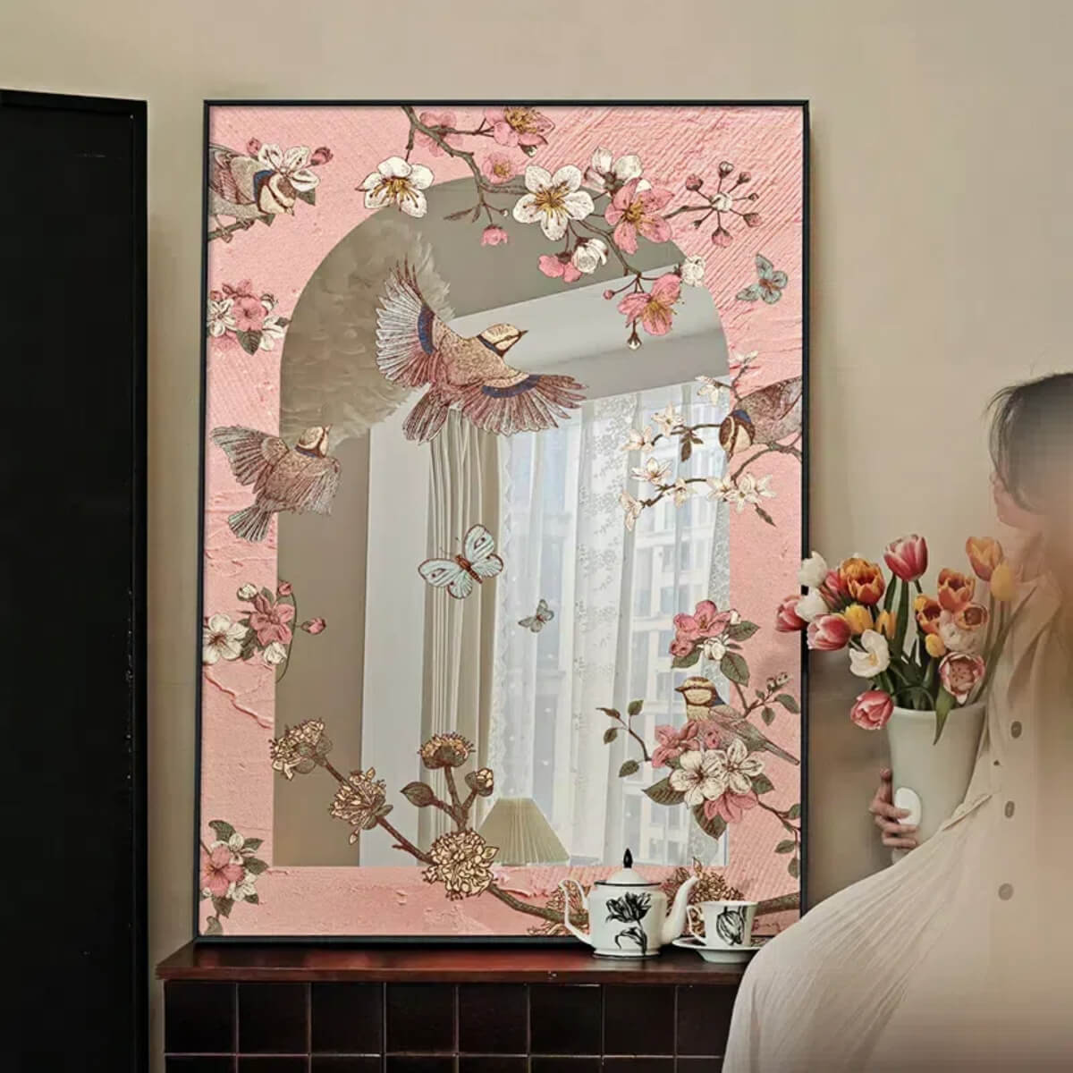 Enchanted Blossom Arch Mirror