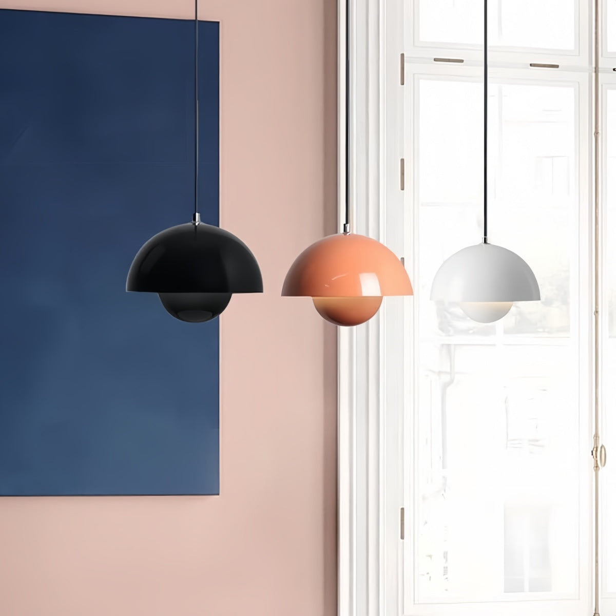 Minimalist Bud-Shaped Orb Pendant Light