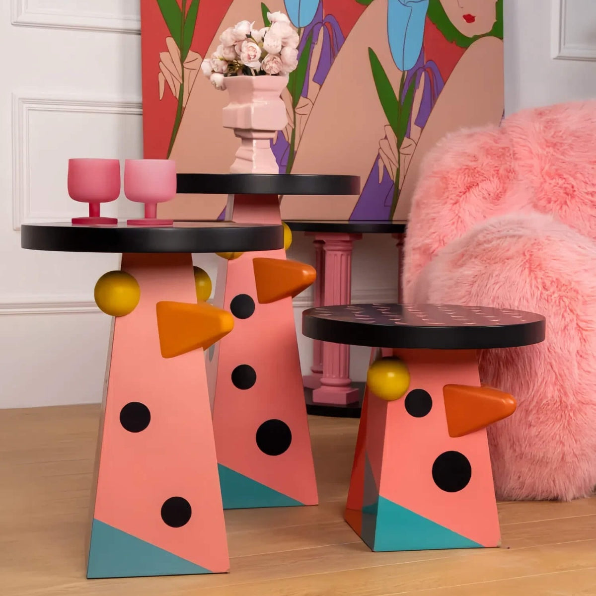 Dopamine Bird Art Side Table