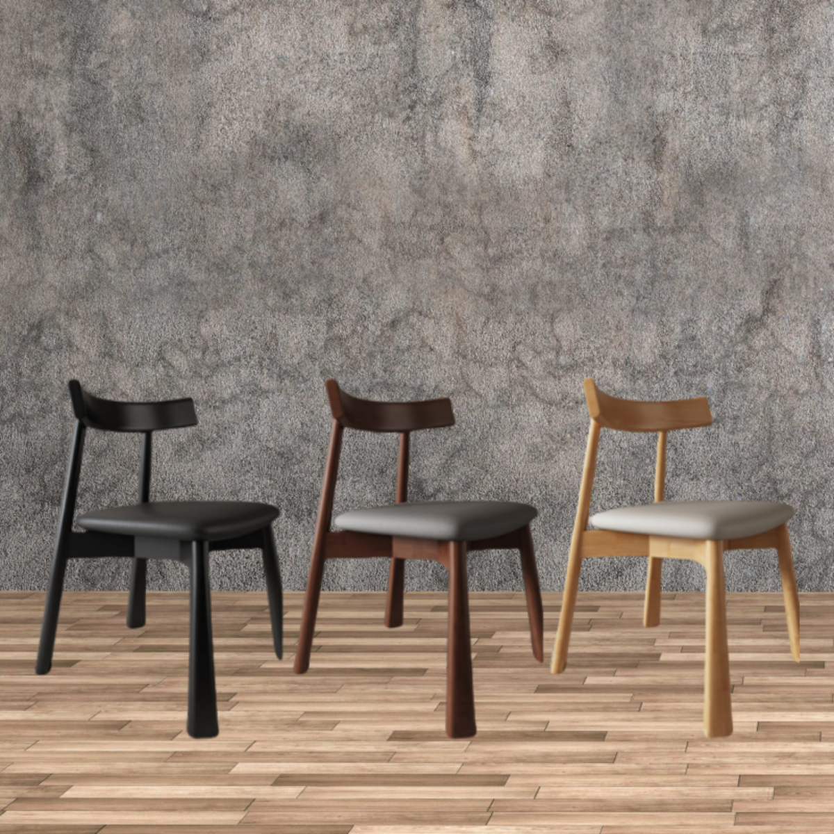 Japandi Solid Wood Dining Chair