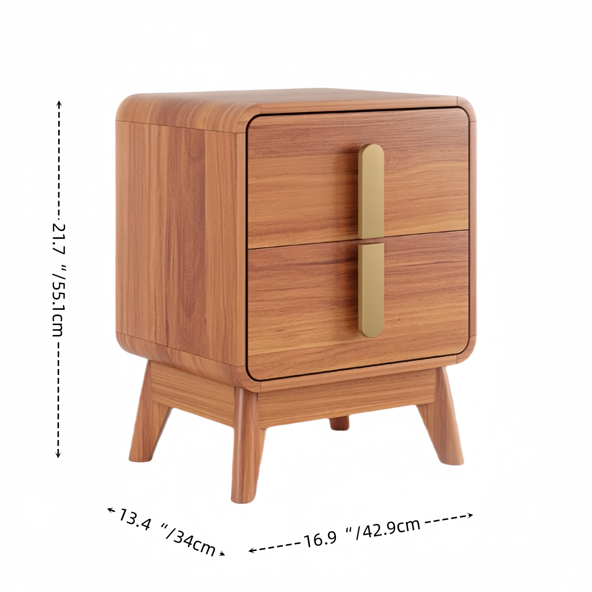 Mid-Century Nightstand with Drawers