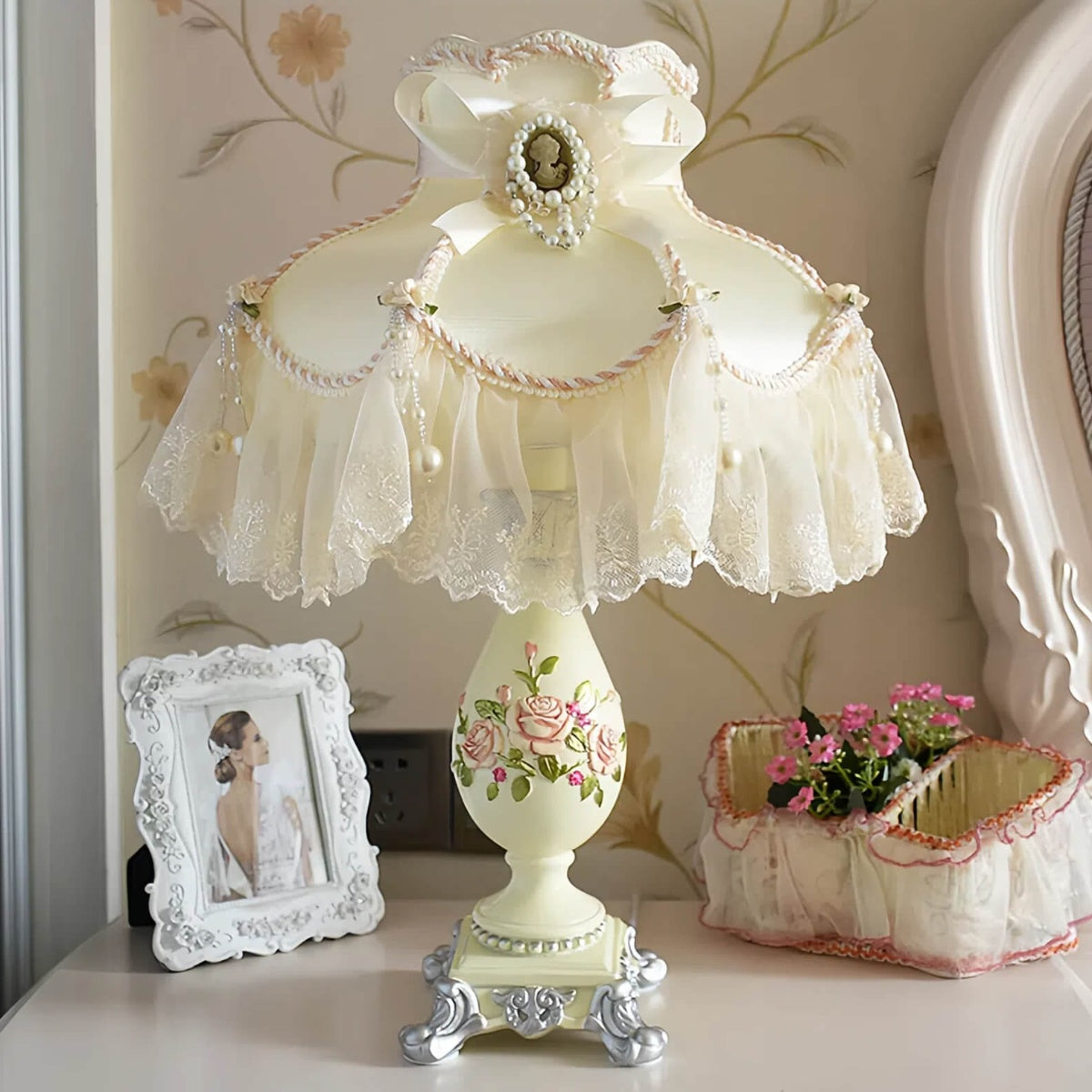 Off White Princess Table Lamp