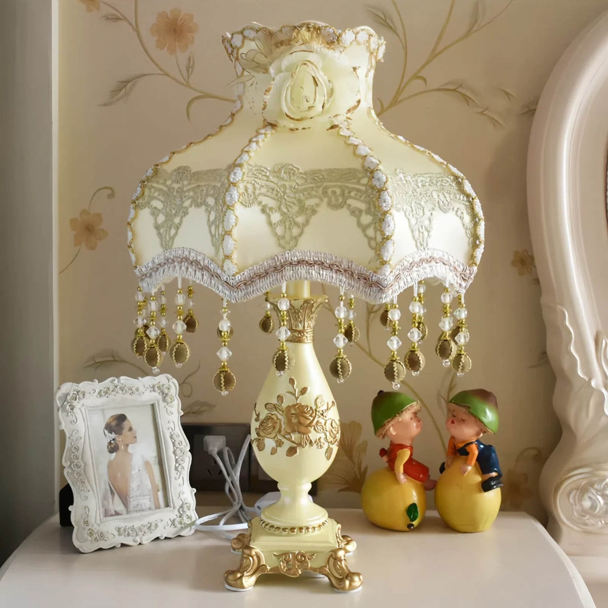 Off White Princess Table Lamp