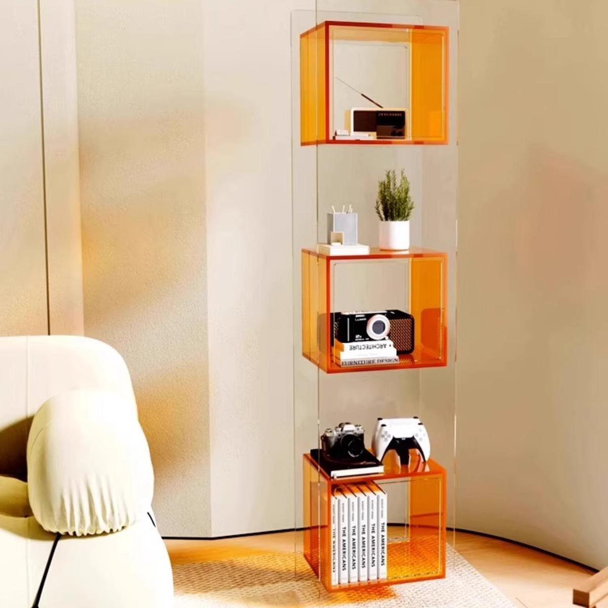 Stylish Acrylic Bookshelf & Display Rack