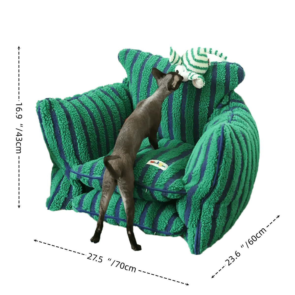Dopamine Stripe Pet Sofa
