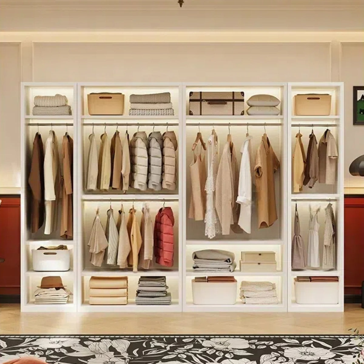 French Vintage Steel Wardrobe