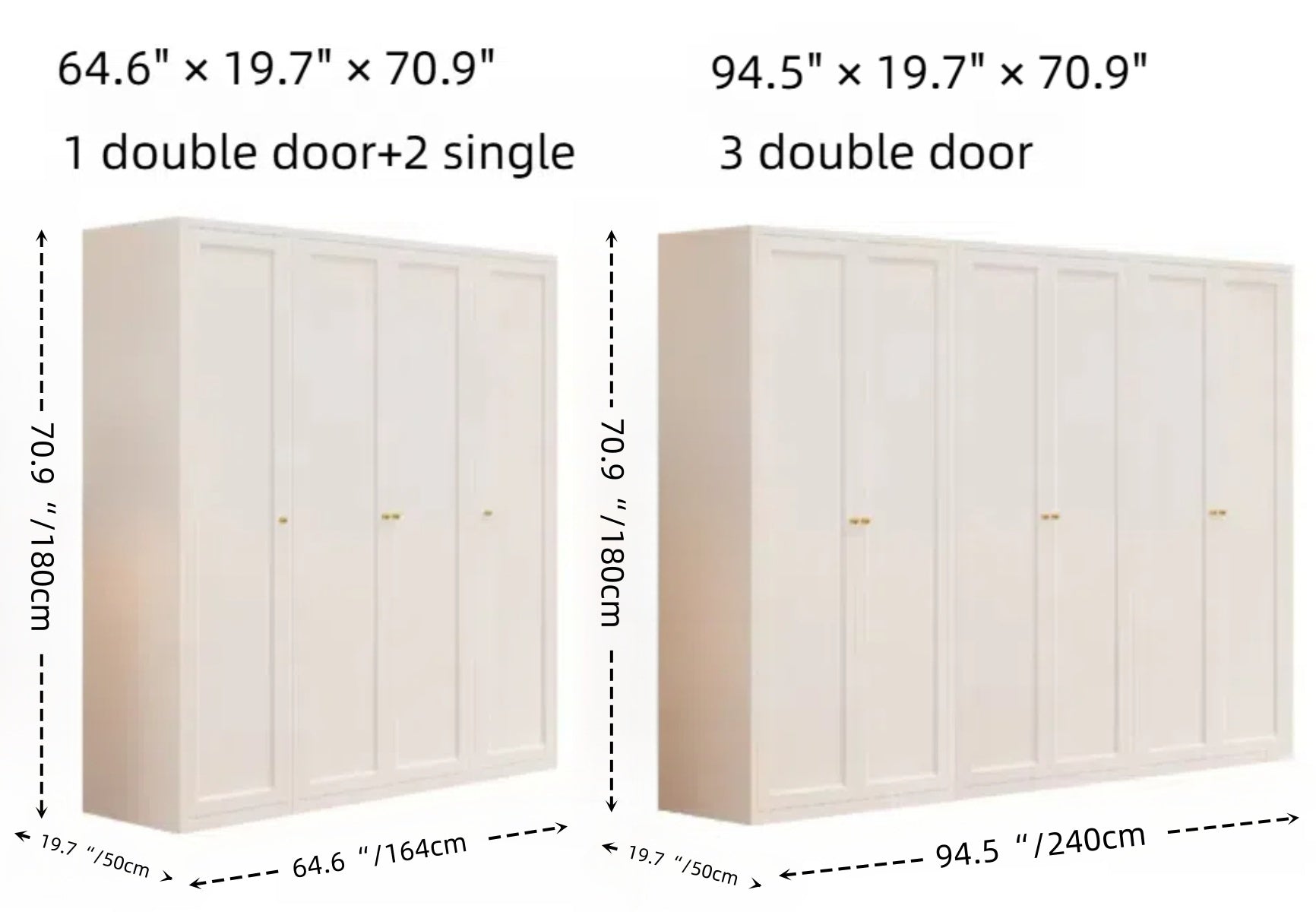 French Vintage Steel Wardrobe