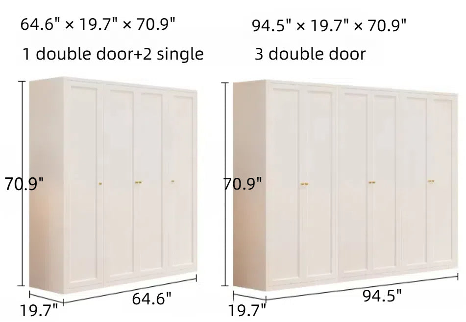 French Vintage Steel Wardrobe