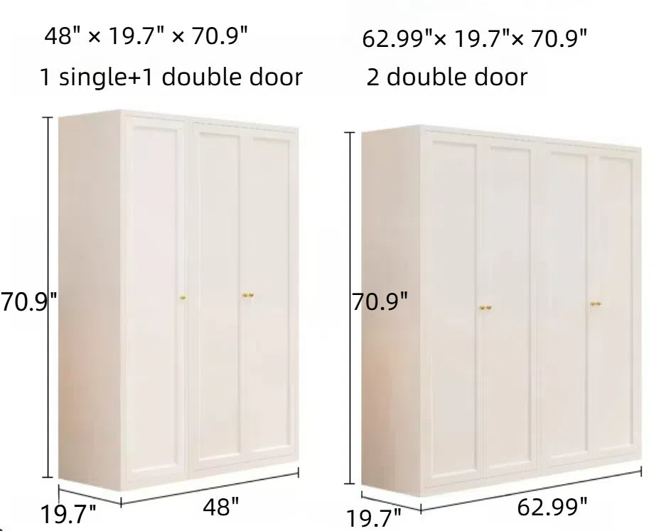 French Vintage Steel Wardrobe