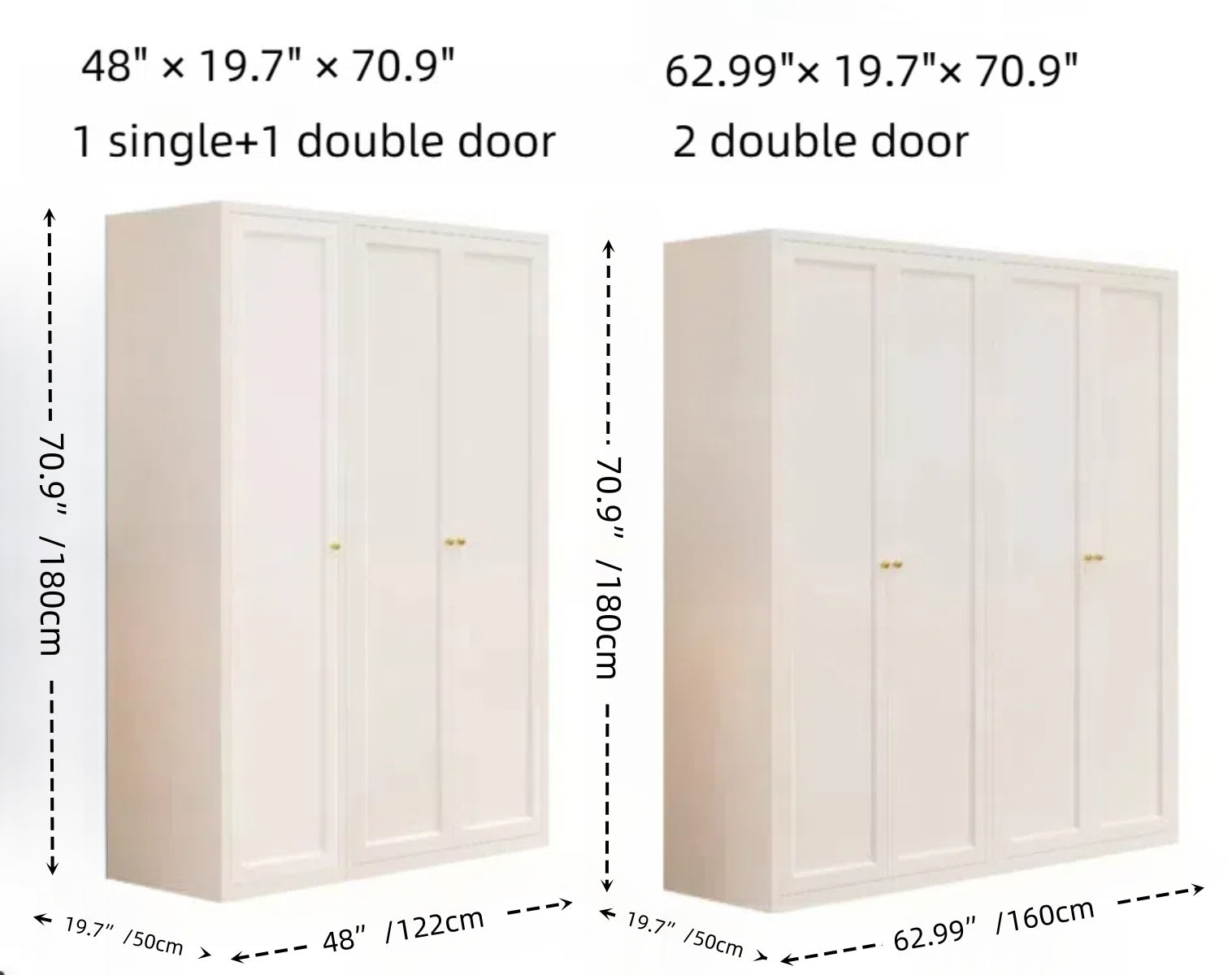 French Vintage Steel Wardrobe