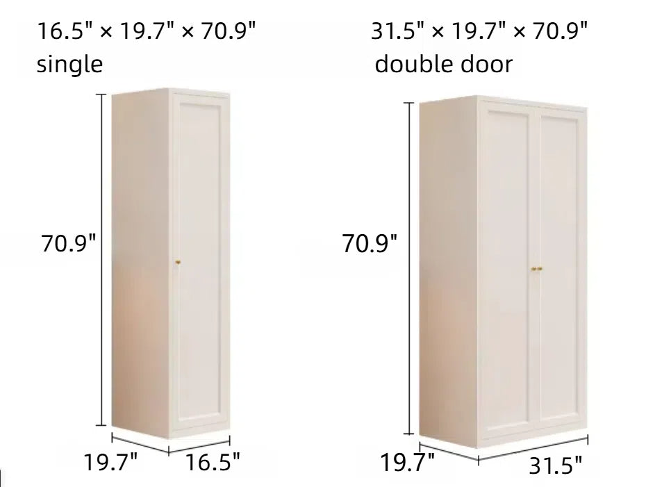 French Vintage Steel Wardrobe