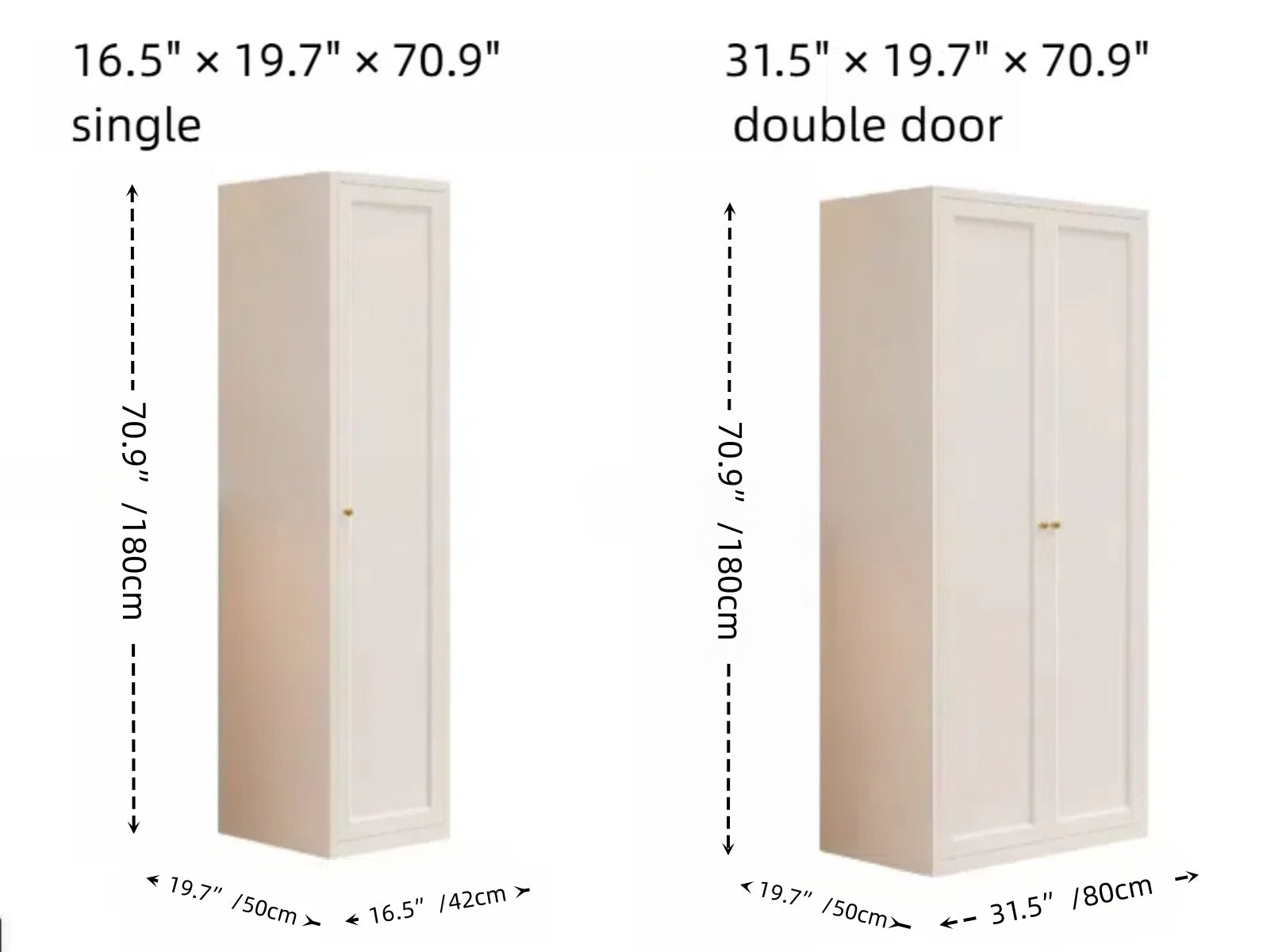 French Vintage Steel Wardrobe