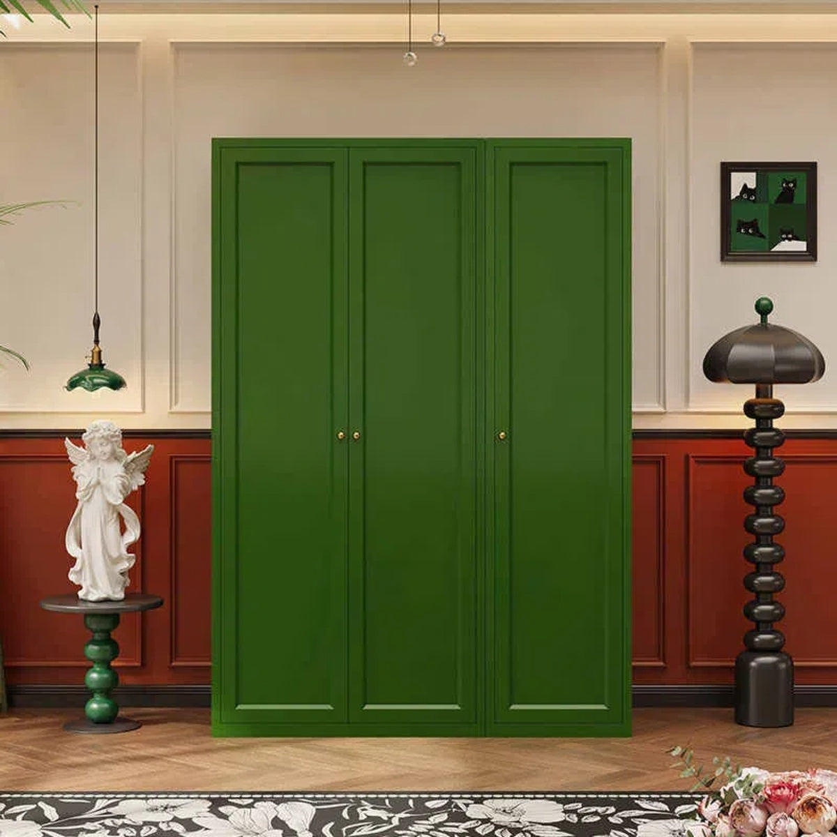 French Vintage Steel Wardrobe