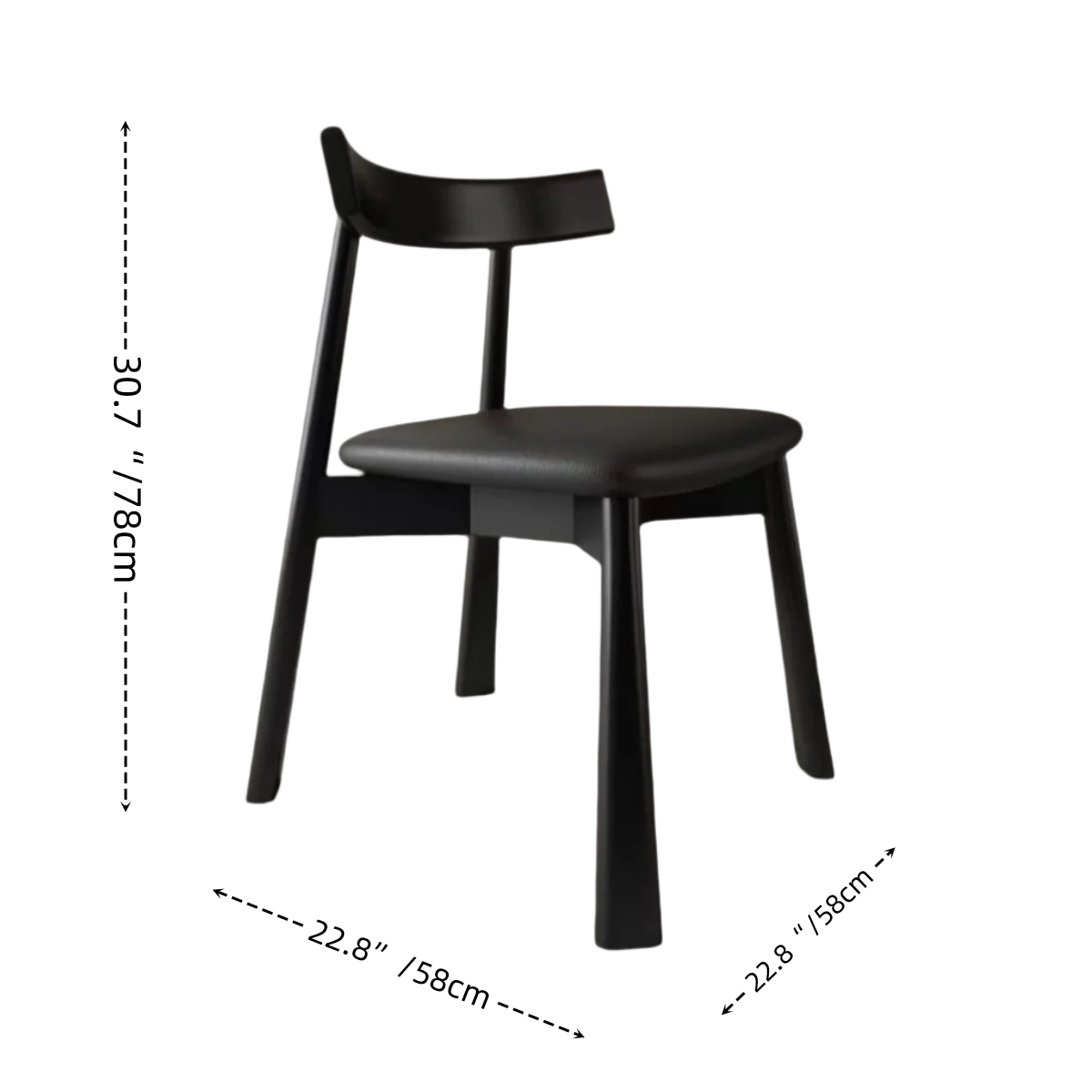 Japandi Solid Wood Dining Chair