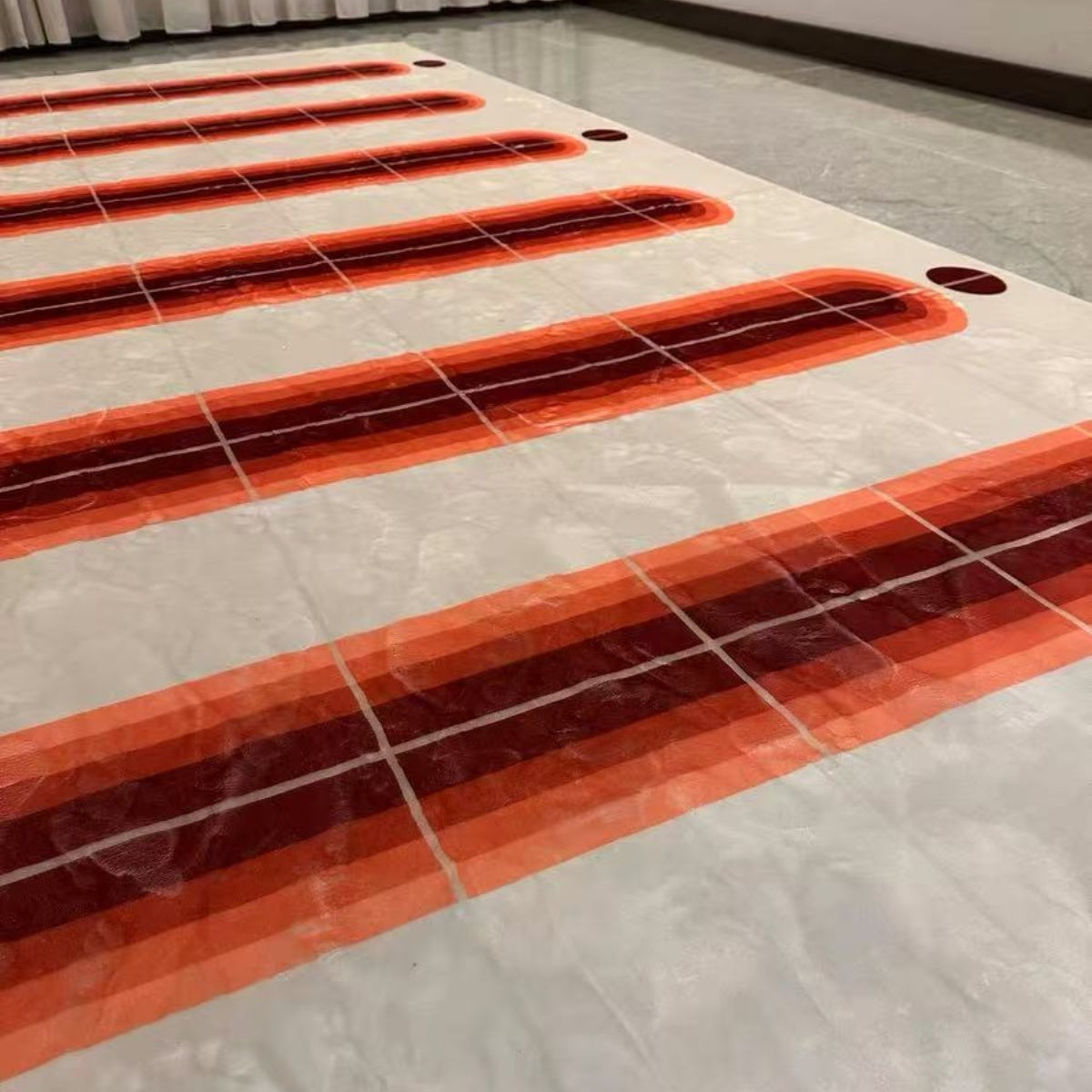 Checkerboard Retro Rug (Red)