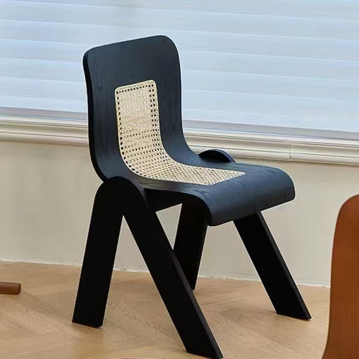 Wabi-Sabi Vintage Rattan Dining Chair