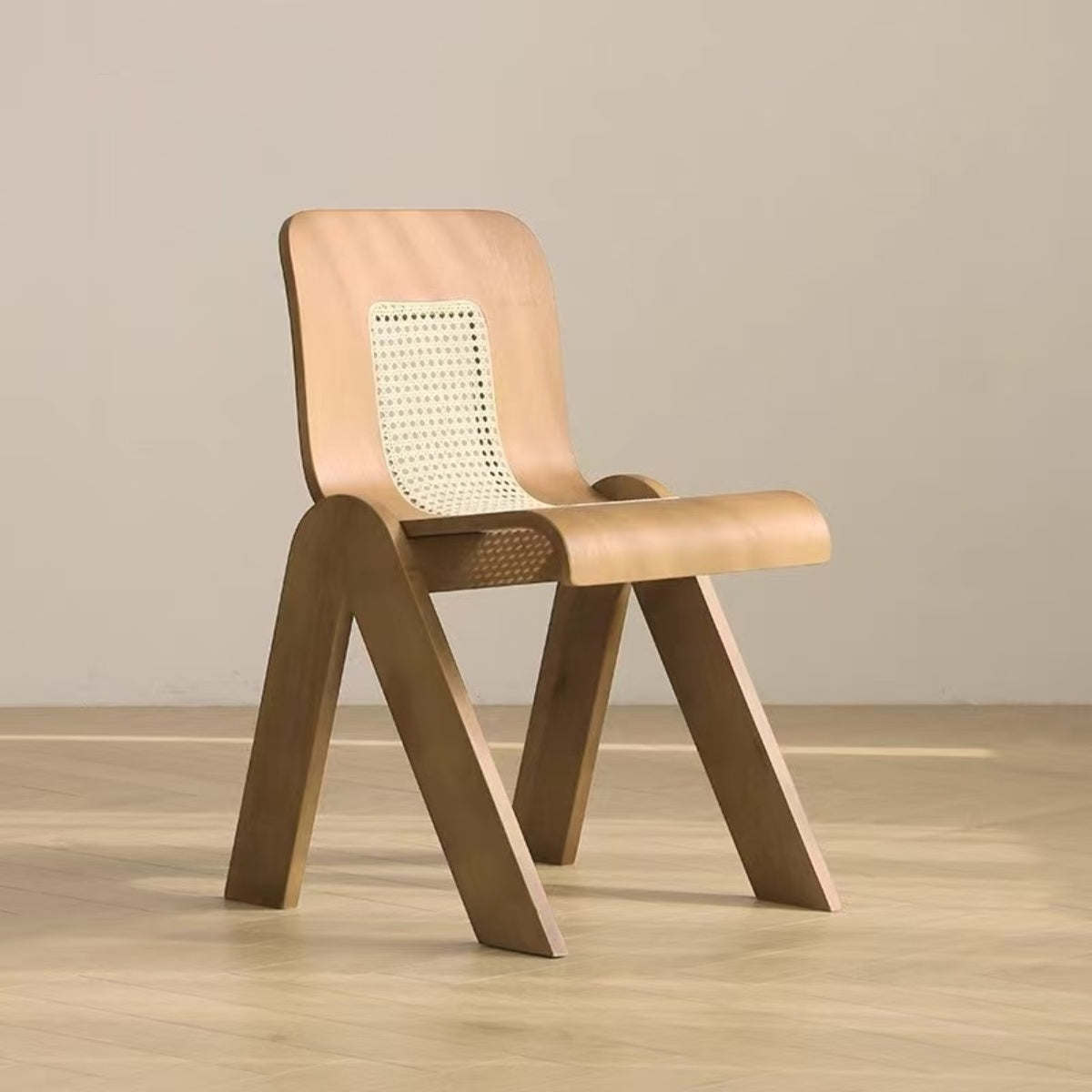 Wabi-Sabi Vintage Rattan Dining Chair