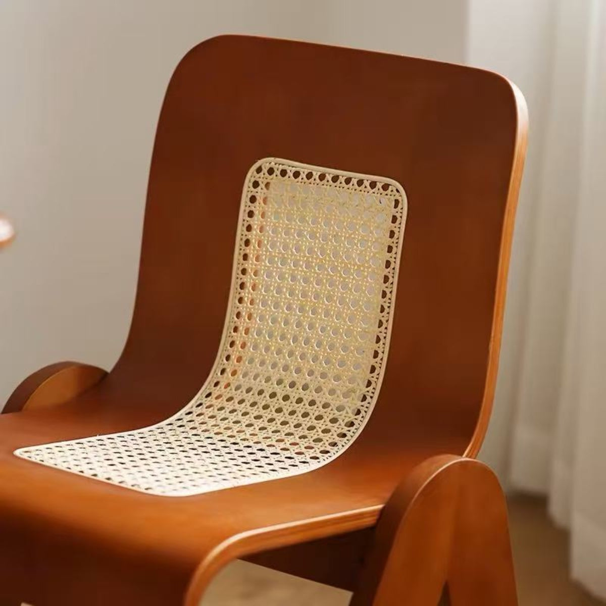 Wabi-Sabi Vintage Rattan Dining Chair