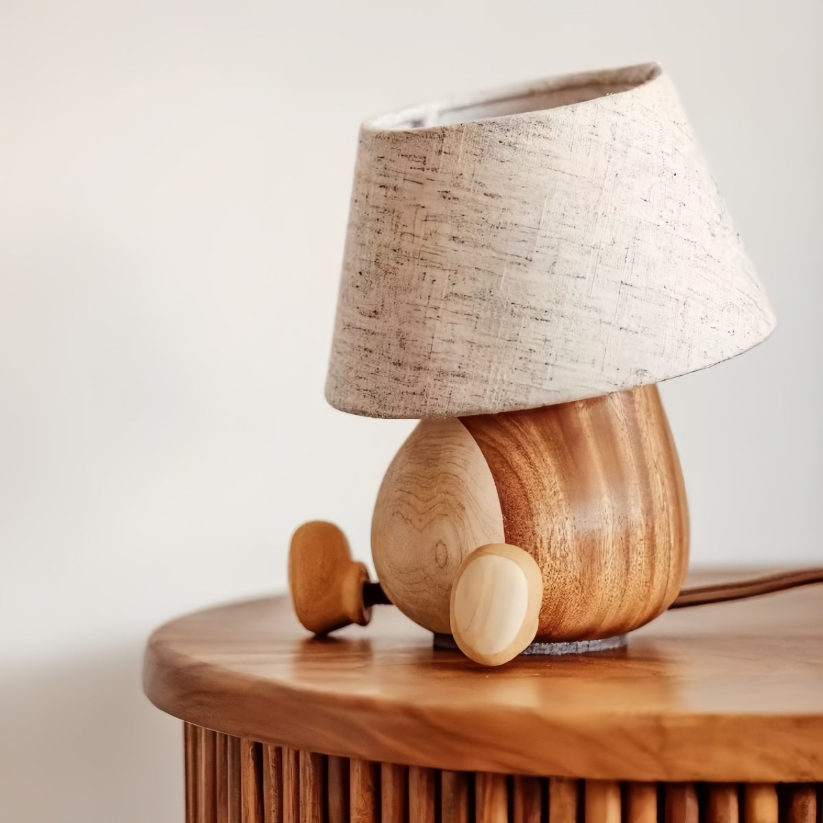 Wooden Cartoon Table Lamp