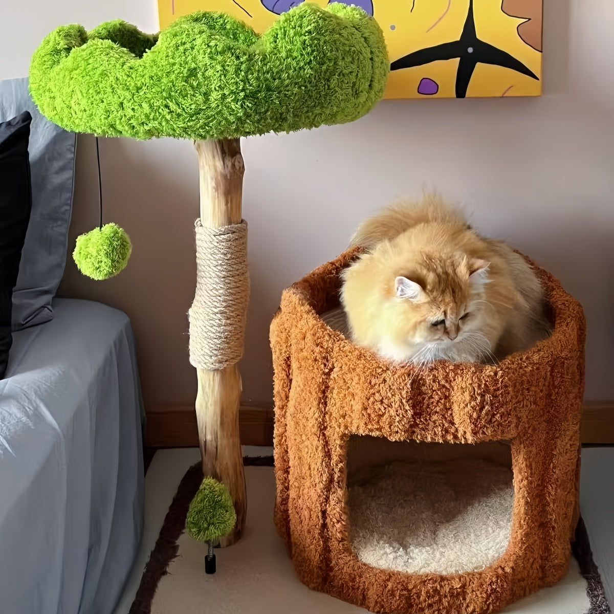 Tree Trunk Cat Tower