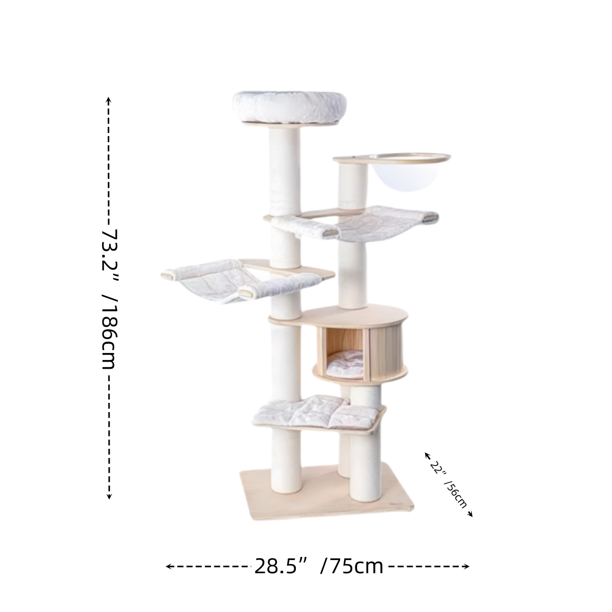 Multi-Level Wooden Cat Tree