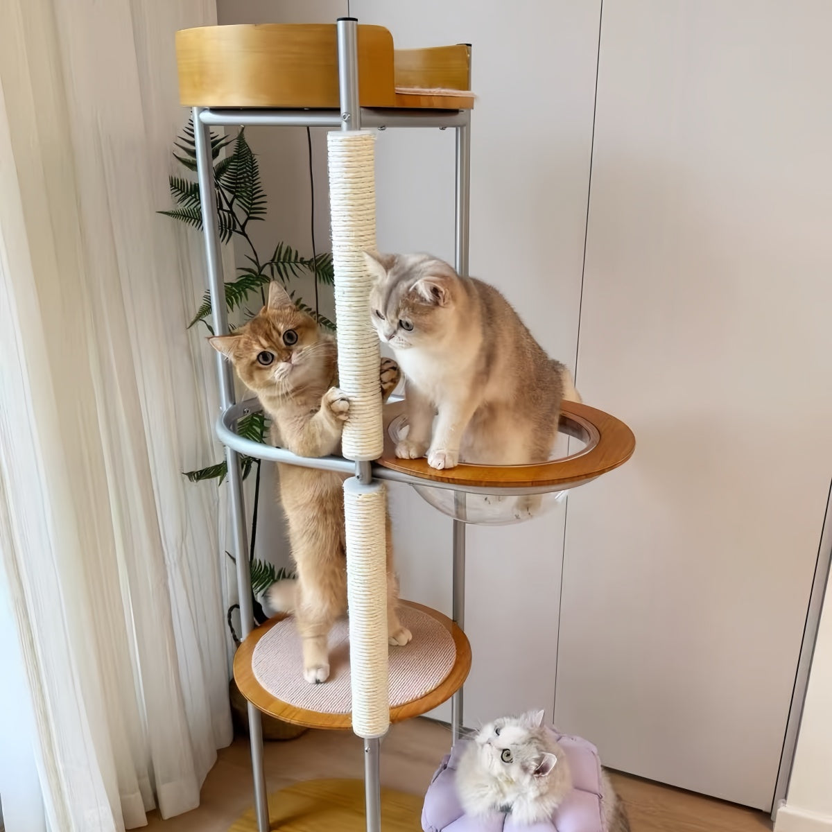 Futuristic Space Capsule Cat Tree