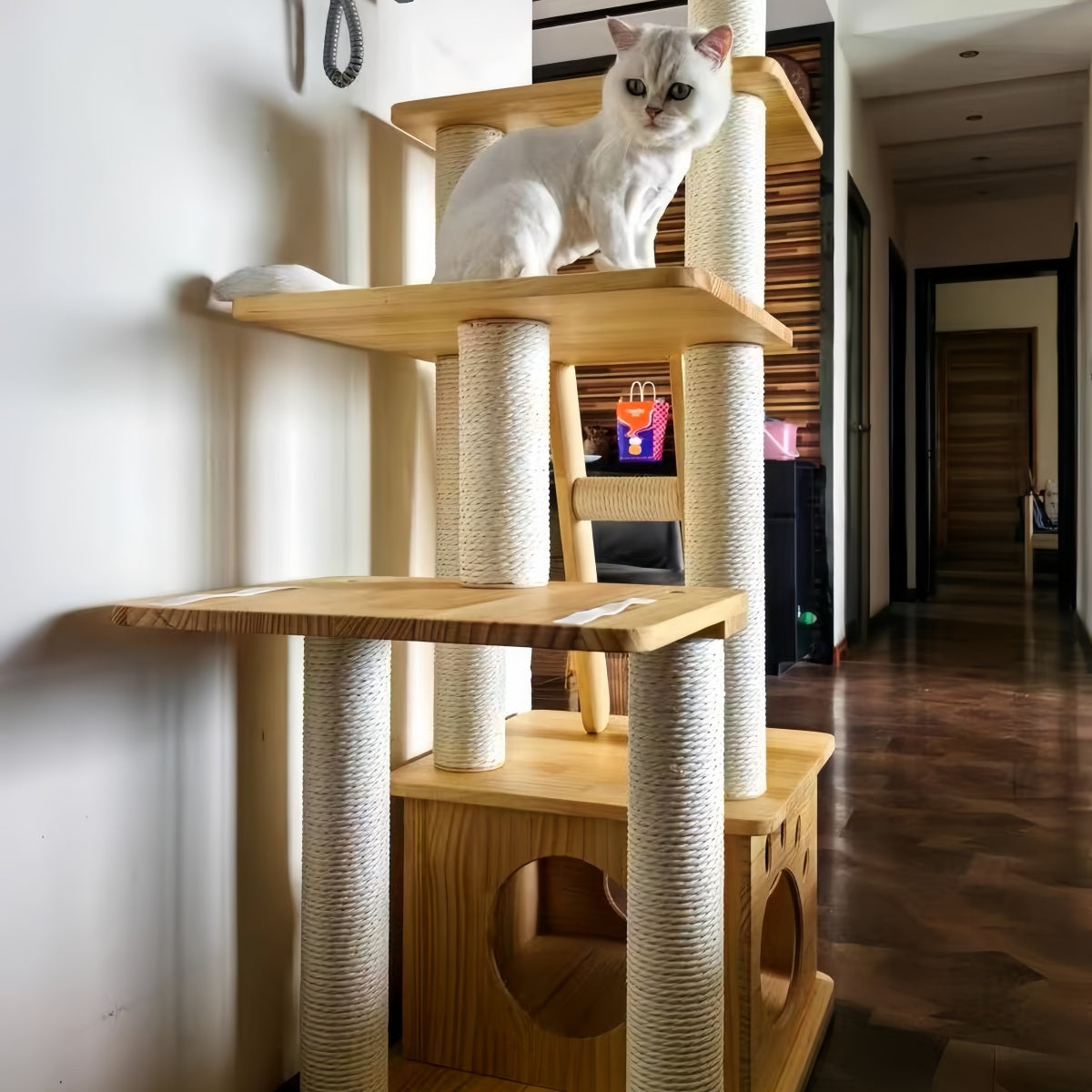 Premium Solid Wood Cat Tree